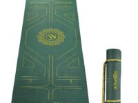 Wiselife True Alignment Yoga Mat + Sleek Yoga Strap For Men And Women (Probalance Tpe Material 6Mm Extra Thick Extra Long Extra Wide) (Emerald)