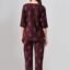 Women's Cotton Printed Night Wear Top and Bottom Night Suit Set