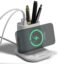 XECH Pen Stand with Wireless Charger | 15W Fast Wireless Charging Pad with USB-A & Type-C Output Ports | Stationery Holder | Valentine Gift for Girlfriend Boyfriend Men & Women (Quest)