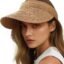 ZURATO Straw Hat Sun Cap for Women,Wide Brim Beach Hat for Women UV Protection Cap,Summer Packable Topper -UPF 50+, Korean Style Ponytail Topless Sun Visor