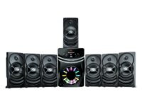 Zebronics 7.1 Channel Home Theatre Speaker, 140W Output, 13.33cm Subwoofer, RGB, Bluetooth, USB, AUX, LED Display, Remote Control, Wall-Mountable (Spark 207)