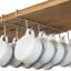 Zollyss 304 Stainless Steel Under Shelf Coffee Mug Cup Holder Rack Organizer Stand for Kitchen Counter, Cabinet, Table with 10 Hooks, Pack of 1