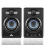 hayden E-3.5BT 3.5" Near Field Studio Monitors with Bluetooth, 50W Class AB Power, 1" Silk-Dome Tweeter, Woven Composite Woofer, and Tuning Controls - Pair