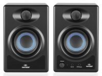 hayden E-3.5BT 3.5" Near Field Studio Monitors with Bluetooth, 50W Class AB Power, 1" Silk-Dome Tweeter, Woven Composite Woofer, and Tuning Controls - Pair