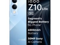 iQOO Z10 Lite 5G (Titanium Blue, 4GB RAM, 128GB Storage) | 6000 mAh Battery | Dimensity 6300 5G Processor with 433K+* AnTuTu Score | IP64 Rated & Military Grade Shock-Resistance