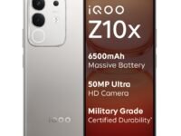 iQOO Z10x 5G (Titanium, 6GB RAM, 128GB Storage) | 6500 mAh Large Capacity Battery | Dimensity 7300 Processor | Military-Grade Durability