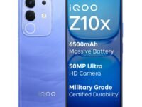 iQOO Z10x 5G (Ultramarine, 6GB RAM, 128GB Storage) | 6500 mAh Large Capacity Battery | Dimensity 7300 Processor | Military-Grade Durability
