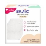 superbottoms BASIC Quick Dry Pads Insert | Diaper liner for Adjustable Cloth Diaper,Washable & Reusable (Compatible with BASIC diapers) |Freesize Cloth Diaper-Unisex Baby,Pack of 3, 1 count