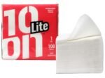 10on Lite Soft Tissue Paper Napkin, 100 Pulls -1 Ply, Size 27x 30cms -Ultra Soft & Absorbent