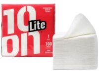 10on Lite Soft Tissue Paper Napkin, 100 Pulls -1 Ply, Size 27x 30cms -Ultra Soft & Absorbent