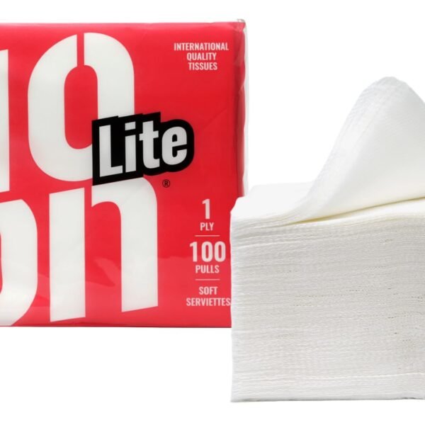 10on Lite Soft Tissue Paper Napkin, 100 Pulls -1 Ply, Size 27x 30cms -Ultra Soft & Absorbent