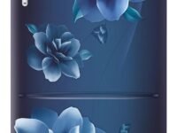 Samsung 223 L, 3 Star, Digital Inverter, Direct-Cool Single Door Refrigerator (RR24D2Z23CU/NL, Camellia Blue, Base Stand Drawer)