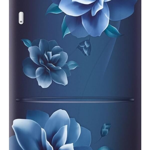 Samsung 223 L, 3 Star, Digital Inverter, Direct-Cool Single Door Refrigerator (RR24D2Z23CU/NL, Camellia Blue, Base Stand Drawer)