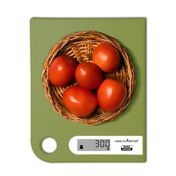 HealthSense Weight Machine for Kitchen, Food Weighing Scale for Health, Fitness, Baking & Cooking with Hanging Design, Touch Button, Tare Function & 1 Year Warranty - Chef Mate KS30