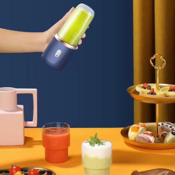 Portable Blender Electric Juicers Fruit Mixers USB Rechargeable Smoothie Mini Personal Juicer 6 Blades 3Gears With 1500 Mah Rechargeable Battery-Smoothie Blender