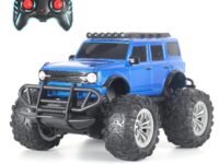 popsugar Off Roader Rechargeable Remote Control Car | RC Car Monster Truck | 4 Headlight Modes | Lithium Battery | C-Type Charging | 2.4GHz Remote Controller | Made in India, Blue
