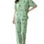 SMOWKLY Women’s Korean Style Night Suit Set | Cotton Half Sleeve Top & Pyjama Set | Round Neck Printed Nightsuit | Comfortable Nightwear & Loungewear for Women