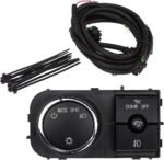 25858705 Dimmer Dome Headlamp Headlight Switch 1527J 15096895 with Fog Light Wiring Harness Compatible with 2007-2013 Silverado Suburban Tahoe GMC Sierra Yukon XL