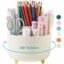 360° Rotating Pen & Pencil Holder – Multi-Compartment Desk Organizer for Office & Home Storage, Scissors, Markers, and Stationery – White