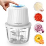400ML Rechargeable Mini Electric Chopper with 6 Stainless Steel Blades, Chopper Electric for Kitchen, Onion Chopper, Food Processor for Ginger, Garlic, Mint Leaves, Portable Design