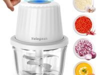 400ML Rechargeable Mini Electric Chopper with 6 Stainless Steel Blades, Chopper Electric for Kitchen, Onion Chopper, Food Processor for Ginger, Garlic, Mint Leaves, Portable Design