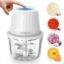 400ML Rechargeable Mini Electric Chopper with 6 Stainless Steel Blades, Chopper Electric for Kitchen, Onion Chopper, Food Processor for Ginger, Garlic, Mint Leaves, Portable Design