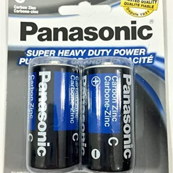 6PC Size C Panasonic Batteries Super Heavy Duty Power Zinc Carbon