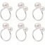 6PCS Napkin Rings Set, White Pearl Napkin Rings for Wedding Table Decor, Festive Dinner Setup, Home Decoration Upgrade, Suitable for Decorating Furniture