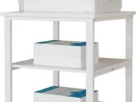 945556 Printer Racks Floor Printer Shelf Multi-Layer Printer Rack Living Room Storage Rack Office Bookshelf Kitchen Microwave Oven Rack (Color : White) Made in India