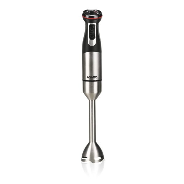 AGARO Grand 1000 Watts Hand Blender with 2 Variable Speed Modes & Speed Regulator, Stainless Steel Blades (Black)