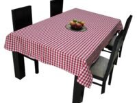 AIRWILL Branded, 100% Cotton Gingham Checks with Multicolor Combos of 4/6 Seater Tablecloth, Sized 140Cm Width and 140Cm Length - Square