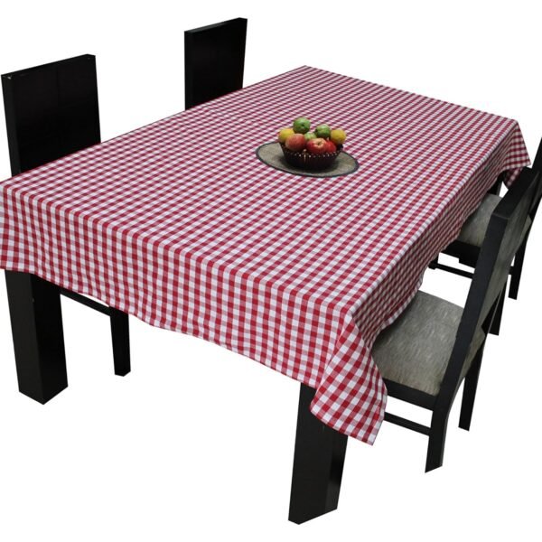 AIRWILL Branded, 100% Cotton Gingham Checks with Multicolor Combos of 4/6 Seater Tablecloth, Sized 140Cm Width and 140Cm Length - Square