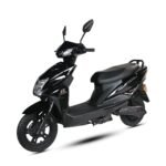 AMO Electric Scooter Single Light Lead Acid 60-70 Km Range Low Speed Non RTO in Black with Portable Charger (Black)