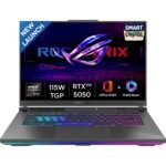 ASUS ROG Strix G16,Smartchoice, AMD Ryzen 9 8940HX, Gaming Laptop(RTX 5050-8GB/16GB RAM/1TB SSD/FHD+/16"/165Hz/90Whr/Windows 11/M365 Basic (1Year)*/Office Home 2024/Eclipse Gray/2.5 Kg) G614PH-RV033WS