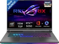 ASUS ROG Strix G16,Smartchoice, AMD Ryzen 9 8940HX, Gaming Laptop(RTX 5050-8GB/16GB RAM/1TB SSD/FHD+/16"/165Hz/90Whr/Windows 11/M365 Basic (1Year)*/Office Home 2024/Eclipse Gray/2.5 Kg) G614PH-RV033WS