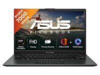ASUS Vivobook Go 14, AMD Ryzen 5 7520U, 16GB RAM, 512GB SSD, FHD, 14", 60Hz,42WHrs, Windows 11, M365 Basic (1Year)*,Office Home 2024, Mixed Black, 1.38 kg, E1404FA-EB774WS, Thin & Light Laptop