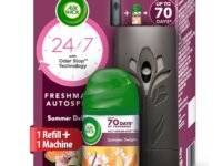 Air Wick 250 ml - Vanilla & Muskmelon (Summer Delights), Refill + Automatic Spray| Freshmatic Air Freshener Kit | 2600 Sprays Guaranteed | Automatic Room Freshener, Bathroom Freshener and Room Spray