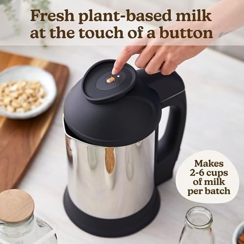 Almond Cow Plant-Based Milk Maker Machine, Automatic, Innovative Design, Stainless Steel, 6 Cups, Makes 5-6 Cups Per Batch, 120V