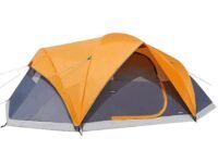 Amazon Basics 8 Person Family Tent | Sturdy Zip Fastening | Waterproof Design | Polyester | Yellow