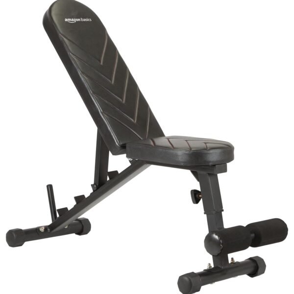 Amazon Basics Heavy Duty 3 in 1 Adjustable Incline Multipurpose Gym Bench with Premium Upholstered Seats, Max User Weight 350 KG | Multipurpose Fitness Bench