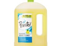 Amazon Brand - Presto! Disinfectant Surface & Floor Cleaner Liquid | Citrus | 2 Litre | 1 Can | Kills 99.9% Germs | Removes Stains | Safe on Hands