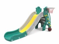 Amazon Brand - Solimo Kids Garden Unicorn Slide - Large | 2-in-1 Slide with Basketball Ring | Age 2–7 | Indoor & Outdoor | Anti-Slip Steps, Safe Design | Large 186 x 72 x 85cm | Multicolor