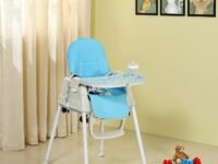 Amazon Brand - Supples 4-in-1 High Chair for Babies and Kids | Blue | Supports up to 15 Kg Weight | Detachable & Portable | Safe for Kids from 6 Months to 3 Years