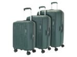 American Tourister 3PC PP Ivy 2.0-8 Wheel, Set (Small + Medium + Large) Hard Suitcase for Travel/Trolley Bag with Combination Lock & Smooth Sliding Double Wheel - Forest Green, 55 Cm, 68 Cm, 79 Cm