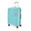 American Tourister Upland Sport 68 CM Medium Check-in Luggage, Polypropylene (PP) Hardside 8 Wheels Spinner Luggage with Combination Lock, Suitcase/Trolley Bag for Travel - Blue