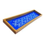 Anciently Kambi Kolam Border Rangoli Stencil Wooden(Design 2), Rangoli Sacha Wooden, 1 Piece (17x5 Inches)