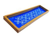 Anciently Kambi Kolam Border Rangoli Stencil Wooden(Design 2), Rangoli Sacha Wooden, 1 Piece (17x5 Inches)