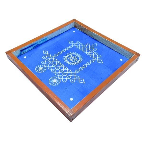 Anciently Ratham Kolam Rangoli Stencil Wooden, Rangoli Sacha Wooden, 1 Piece (10x10 Inches)