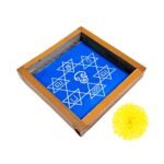 Anciently Saravanabava Kolam Stencils Small | Small Saravanabava Rangoli Stencil | Om Saravana Bhava Rangoli Stencil, Rangoli Sacha Wooden, 1 Piece (5x5 Inches)