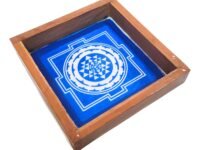 Anciently Sri Yantra Kolam Rangoli Stencil Wooden, Rangoli Sacha Wooden, 1 Piece (5x5 Inches)